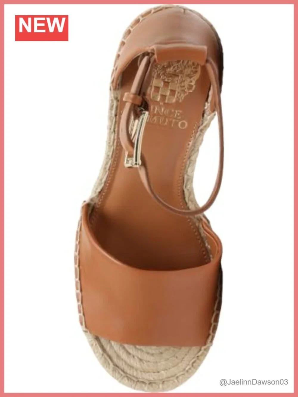 Vince Camuto Leera Women's Espadrille Wedge Sandals Ankle Strap Leather